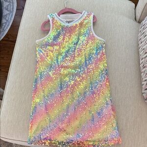 MIA Girls Multicolor Sequin Dress